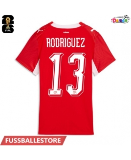 Günstige Schweiz Ricardo Rodriguez #13 Heimtrikot Damen WM 2026 Kurzarm